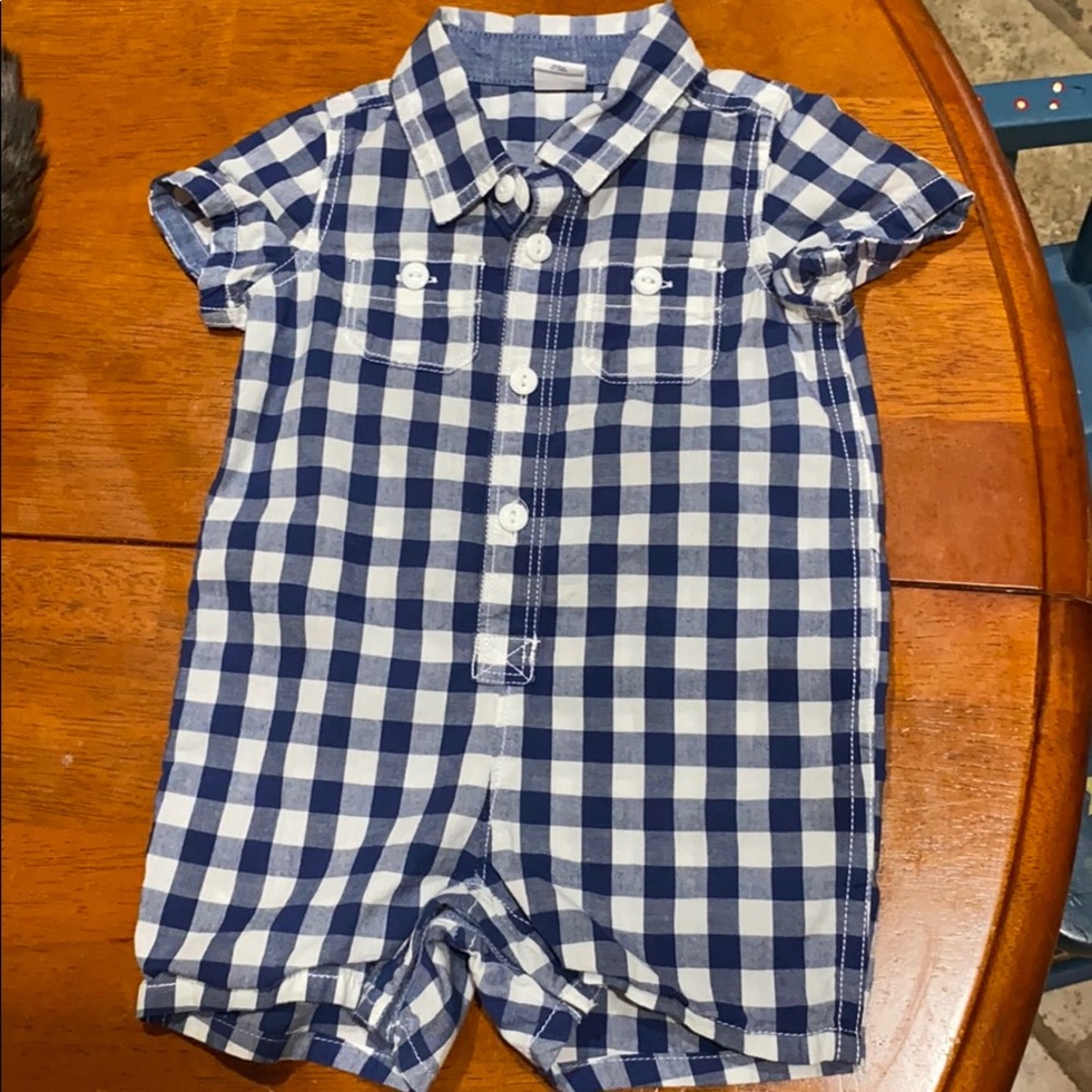 baby Gap gingham 1 piece shortie
